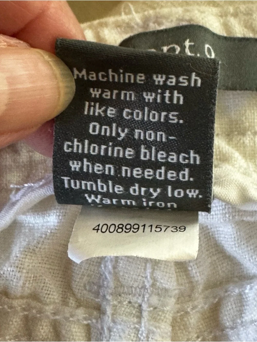 Men’s Apt 9 Size 38 x 30 Off White 100% Linen Wider Leg Pants Beach Costal
